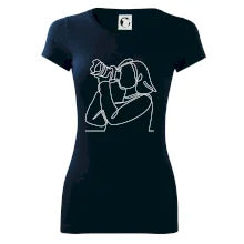 Fotografka stojaca jedným ťahom