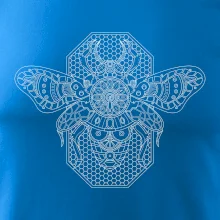 Steampunk včela čiernobiela