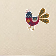 Folklór na prsníku sliepky