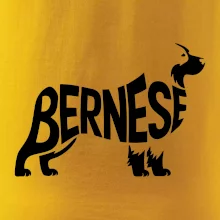 Bernese Mountain Dog nápis v tele