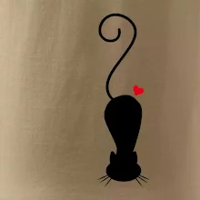 Zamilovaná mačka ležiaca