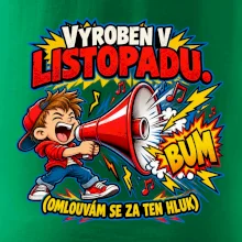 Vyroben v listopadu hlučný kluk s červeným megafonem