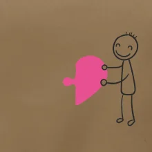 Párové tričká puzzle postavička