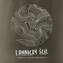 Lomnický štít - vrstevnice v kruhu