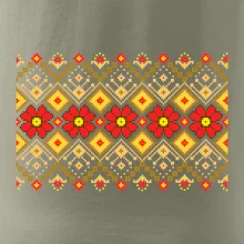 Ukrajinský vzor - Červené kvety