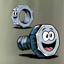 Parové tričko - Skrutka a matka