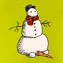 Snehuliak so spadnutým nosom