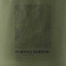 Králický Sněžník - vrstevnice v obdĺžniku