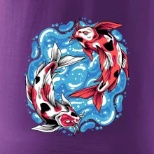 Yin & Yang Koi kapor - červený