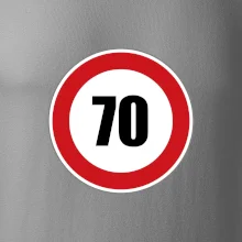 Dopravná značka - obmedzenie rýchlosti 70