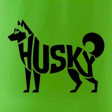 Husky nápis v tele