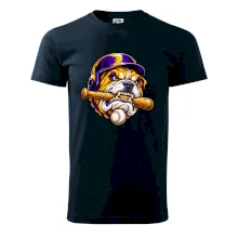 Baseballový buldok s pálkou