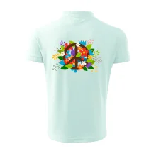 Peace symbol prerastený kvetinami