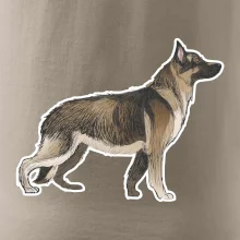 Nemecký ovčiak - hnedý kreslený Nemecký ovčiak - hnedý kreslený