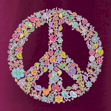 Peace symbol lístočky