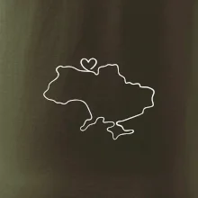 Mapa Ukrajiny - srdce