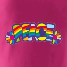Peace nápis dúhový