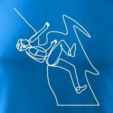 Lezec na skale jedným ťahom