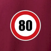Dopravná značka - obmedzenie rýchlosti 80