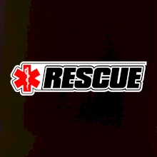 Záchranár rescue kríž červený