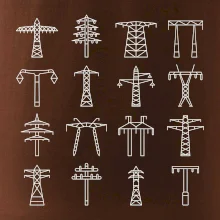 Typy stožiarov vysokého napätia