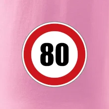 Dopravná značka - obmedzenie rýchlosti 80