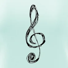 Husľový kľúč kreslený