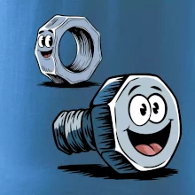 Parové tričko - Skrutka a matka Parové tričko - Skrutka a matka