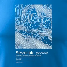 Severák - vrstevnice v obdĺžniku