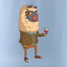 Alpaka s vínom muž