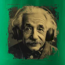 Albert Einstein so slúchadlami
