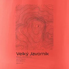 Velký Javorník (Beskydy) - vrstevnice v obdĺžniku