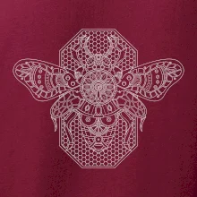 Steampunk včela čiernobiela