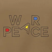 War, peace - farebný nápis