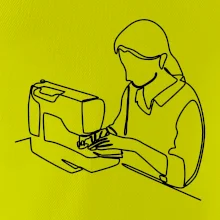 Krajčírka a šijací stroj jedným ťahom