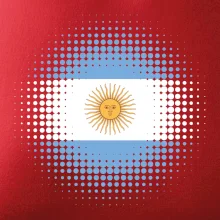 Argentína vlajka bodkovaná