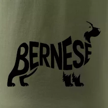 Bernese Mountain Dog nápis v tele
