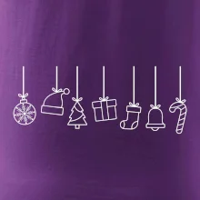 Rodinné vianočné tričká - Vianočné ozdoby na povrázku