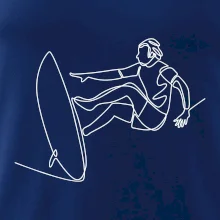 Surfer na vlne jedným ťahom Surfer na vlne jedným ťahom