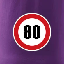 Dopravná značka - obmedzenie rýchlosti 80