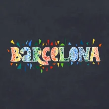 Barcelona Farebný nápis