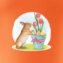 Veľkonočný zajačik tulipány