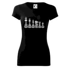 Šachové figúrky v rade - kreslené