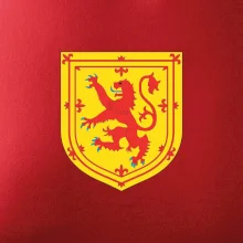 Škótsky lev na hrudi