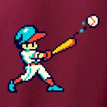 Baseballový hráč pixel art