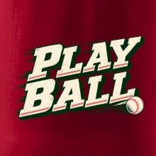 Play ball retro sportovní nápis
