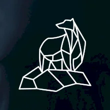 Geometria ľadový medveď na ľade Geometria ľadový medveď na ľade