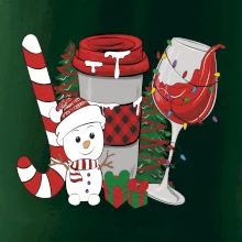 Vianoce, víno a snehuliak