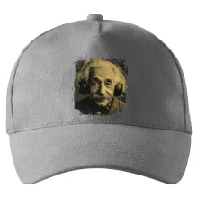 Albert Einstein so slúchadlami Albert Einstein so slúchadlami