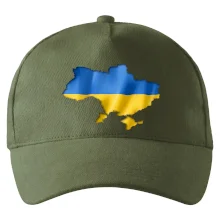 Ukrajina vlajka mapa